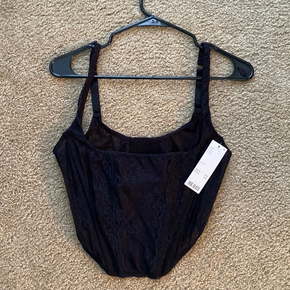 NWT Urban Outfitters Black Corset top